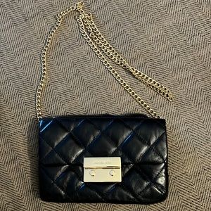 Black Leather Michael Kors Crossbody Bag